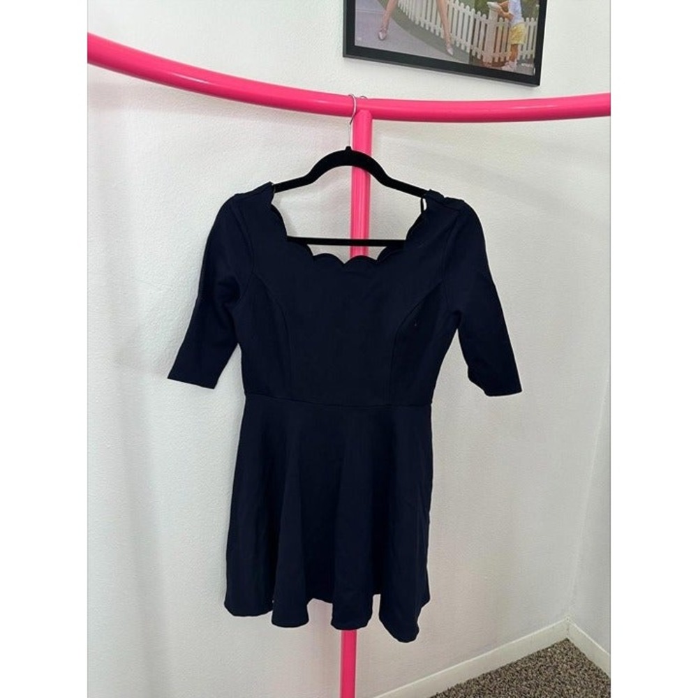 LULUS SCALLOPED NECK SHORT SLEEVE DRESS- SIZE M